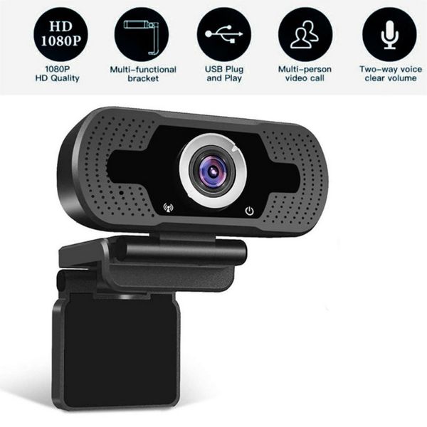 HD1080P Mini webcam cámara web Micrófono incorporado Live Broadcastusb Video RecorderOnline Leson Home Office Essentials + caja de venta