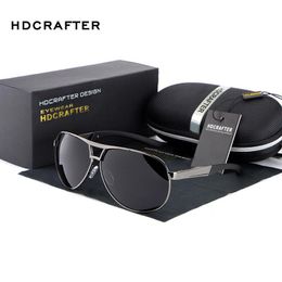 HDCRAFTER-gafas de sol UV400 para hombre, anteojos de sol femeninos a la moda, con espejo, con estuche, ABS-3, novedad de 2021