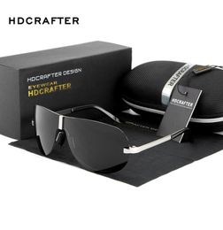 HDCRAFTER lunettes de soleil sans monture hommes polarisées UV400 design lunettes de pilote lunettes de soleil de conduite pour hommes mâle classic9048012