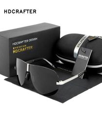 Hdcrafter Rimless zonnebril mannen gepolariseerd UV400 Design Pilot Goggle Reding zonnebril voor mannen Male Classic5251839