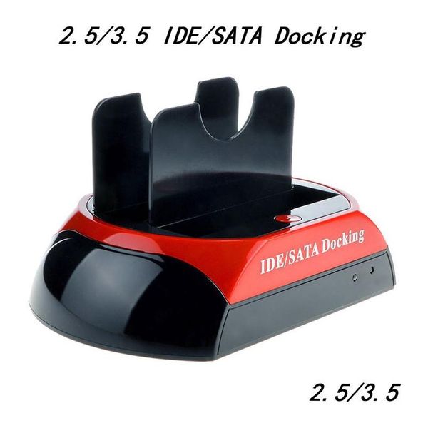 Boîtiers de disque dur Station d'accueil pour disque dur Base 2.5 3.5 Ide Sata Usb2.0 Dock Dual External Box Boîtier Boîtier Drop Delivery Comp Dh85L