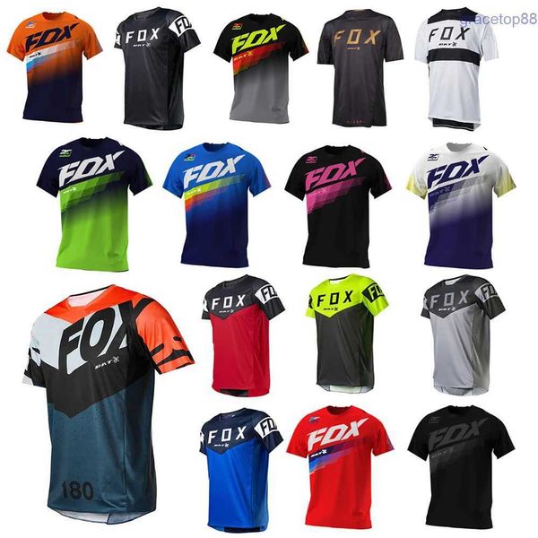T-shirts pour hommes hdqy hommes Bat Fox Downhill Jerseys Mountain Bike Shirts Offroad Dh Motorcycle Jersey Camiseta Motocross T-shirt Racing Mtb