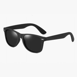 HDSUNFLY lunettes de soleil polarisées hommes femmes cadre noir lunettes mâle conduite lunettes de soleil UV400 rayons marque de mode Designer 240321