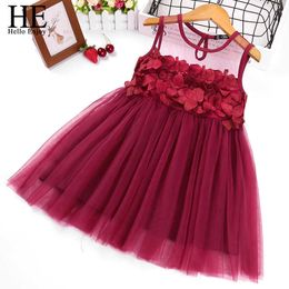 Hij hello geniet van zomer baby meisje jurken peuter kinderkleding mouwloze roze bruiloft prinses pageant merken jurk voor kinderen q0716