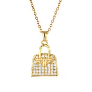 Le collier Classic Classic Charm Design Diamond Small Pendant Pendre Chaîne de bijoux à la mode avec logo original LXRL