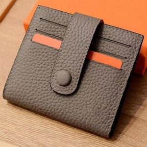 HE01 Designer Wallets Women's and Men's Classic H Portemones geld Simple Business Leather Fashion Holders For Woman Bank Card Men