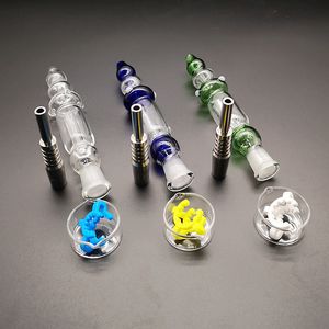 Heaady Glas Nector Collector Quartz Nagels Kits 10mm 14mm Mannelijke Gezamenlijke Dab Stro Dabber Schotel Mini Booreilanden NC10