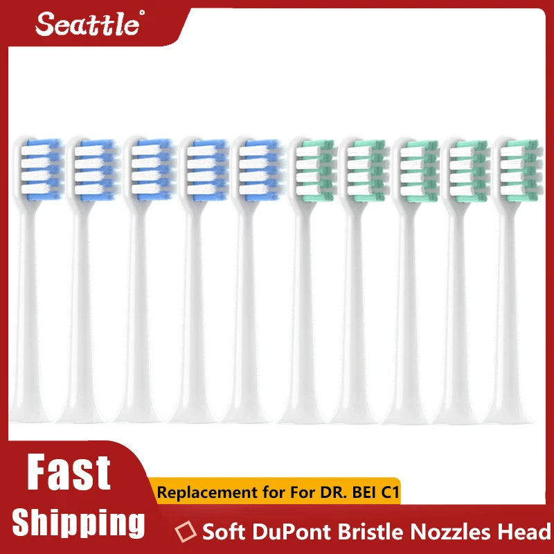 Head 10PCS/Set Suitable Brush Head Clean For DR. BEI C1 Oral Care Teeth Toothbrush Floss Action Brush Heads Installation Hair Brush