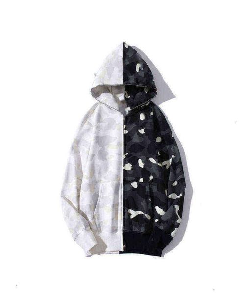 Head Camo Fullzip Bain Camouflage Ape Sweat À Capuche Homme Noir Blanc Sweat Veste Manteau Uk2749454