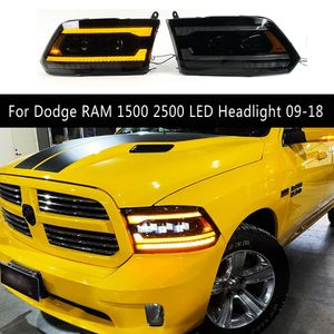 Lampe frontale style de voiture pour Dodge RAM 1500 2500 phare LED 09-18 DRL feux de jour Streamer clignotant indicateur pièces d'auto