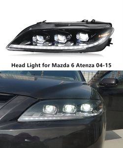Hoofd Lamp voor Mazda 6 LED Dagrijverlichting 2004-2015 Atenza Richtingaanwijzer Dual Beam Lens Auto Accessoires