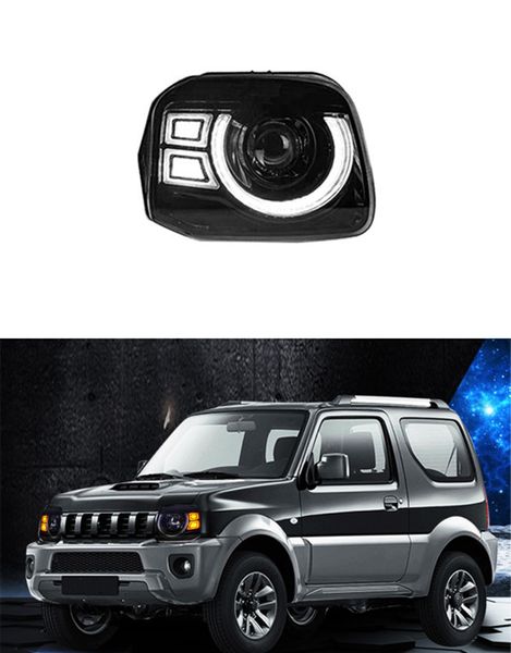 Lámpara de cabeza para Suzuki Jimny LED faro de conducción diurna 2007-2017 señal de giro Luz De Carretera lente de coche