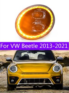 Hoofdlamp voor VW Beetle LED-koplamp 2013-2021 Koplampen Beetle DRL Turn Signal High Beam Angel Eye Projector Lens