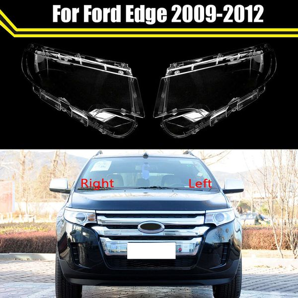 Linterna para cabeza funda para Ford Edge 2009 2011 2012 cubierta de lente de faro delantero de coche pantalla de cristal tapas de lámpara carcasa de faro