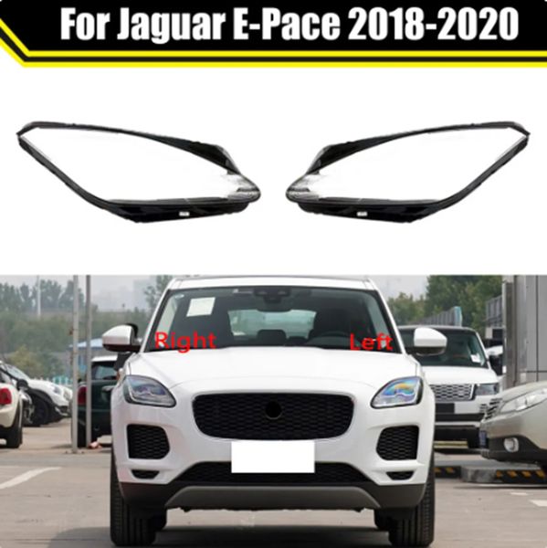 Étui de lampe frontale pour Jaguar e-pace 2018 – 2020, couvercle d'objectif de phare avant, abat-jour en verre, capuchons de lampe, coque de phare