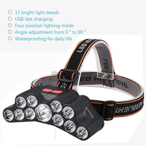 Head lamps Fishing Camping Rechargeable Led Headlamp High Power Head Flashlight Torch Fish Goods Carp Fishs Hiking Equipment Work Light HKD230922