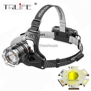 Lampes frontales Haute puissance XHP70 lampe frontale LED rechargeable 4 Core torche Zoom USB lanterne à main pour Camping pêche utilisation d'urgence en plein air HKD230922