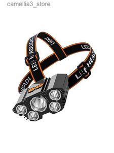 Head lamps Le plus puissant phare LED capteur phare USB Rechargeable phare tête torche tête lampe de poche étanche pour Camping randonnée Q231013