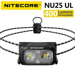 Lampes frontales NITECORE NU25 UL Lampe frontale à trois sources lumineuses de 400 lumens prenant en charge la charge USB-C P230411