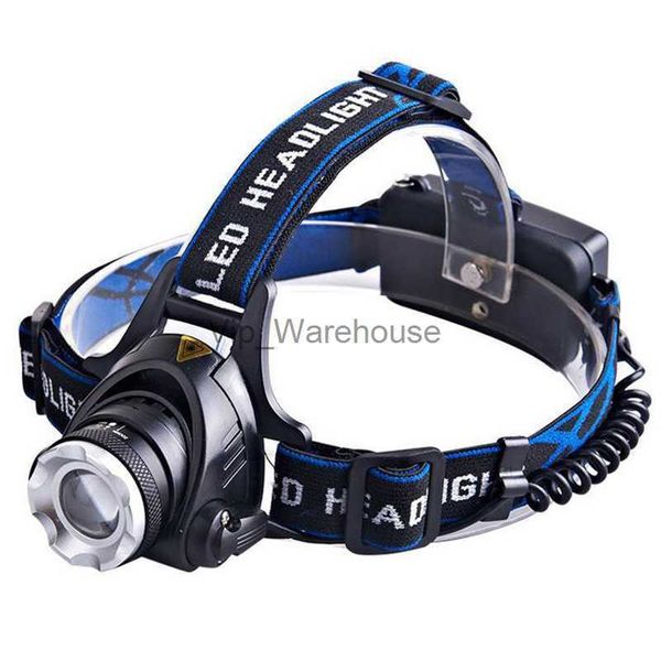 Head lamps Puissant LED phare USB DC charge phare étanche lampe frontale utilisation 18650 batterie Zoomable phare pour le Camping HKD230922
