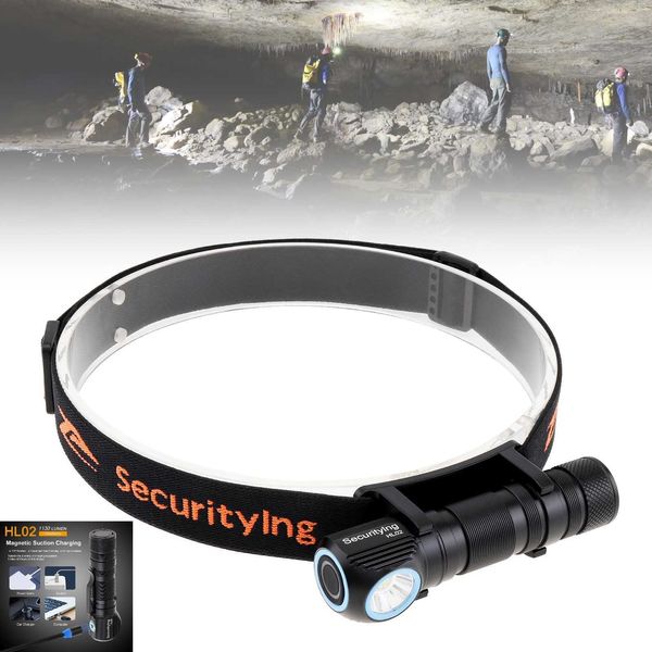 Head lamps SecurityIng SST40 LED phare 1130Lm 18650 lampe de poche phare Rechargeable avec Charge magnétique indicateur de puissance arrière magnétique P230411