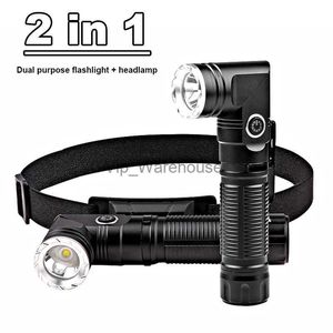 Head lamps W373 phare Rechargeable 18650 phare 2000lm double lampe de poche LED USB C Charge inverse queue magnétique travail Camp pêche lumière HKD230922