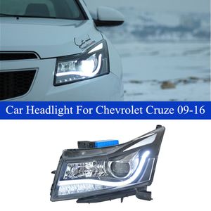 Faro delantero para Chevrolet Cruze DRL, conjunto de faros delanteros, señal de giro, haz alto, faro LED 2009-2016