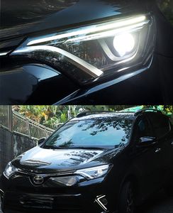 Phare pour Toyota RAV4 LED phare diurne 2017-2018 DRL clignotant double faisceau lampe lentille voiture style