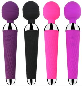 Hoofdmassager 10 frequentie vibrator krachtige vibrators USB lading toverd magische waterdichte handheld persoonlijke elektrische massagers for5553689