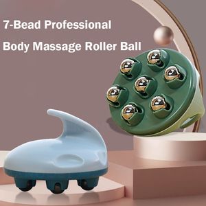 Head Massager 7bead Massager Roller Ball Handmatige Massage Therapie Meridianen Schroot Lymfatische Gezondheidszorg Tool Draagbare Nek Been Acupunt Massager 230614