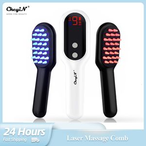 Head Massager CkeyiN Anti Hair Loss Massage Comb Electric P o Magnetic Therapy Red Infarred Cordless Growth Scalp 230725