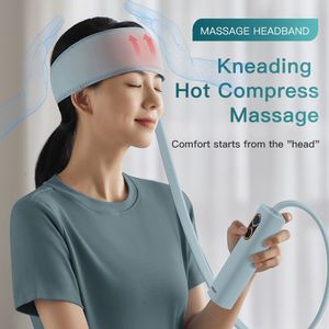 Head Massager Elektrische Luchtdruk Verwarming Hoofdband Kneden Airbag Massage Riem Hoofdhuid Diepe Hoofdpijn Pijnbestrijding 230619