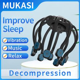 Masseur de tête Masseur de tête électrique Gratte-tête Bluetooth Musique Vibration Poulpe Massage du cuir chevelu pour se détendre Soulagement du stress Meilleur sommeil 230926