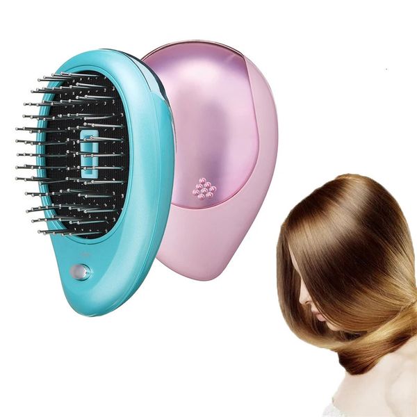 Masseur de tête Peigne de massage de tête ionique électrique Vibration sans fil Anti-perte de cheveux Peigne de croissance des cheveux Portable Anti-statique cheveux brosse de soin lisse 231218