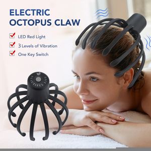 Masseur de tête électrique Octopus Claw Claw Handles Hands Stratch Stratch Stratch Stratch Structure rechargeable de grattements thérapeutiques libres 221027