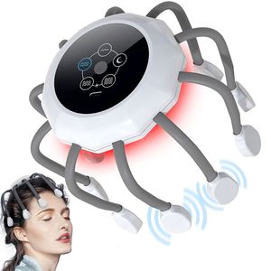 Hoofd Massager Elektrische hoofdhuid Massager Kop Massager Red Light Therapy Vibrator Octopus hoofd Krsterkras voor ontspanningsstress Migraine Relief 230815