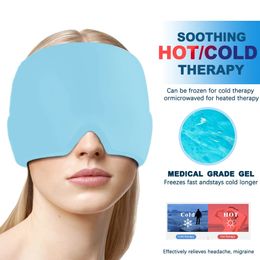 Hoofdmassageapparaat Migraine-verlichtingshoed Hoofdpijnhoed Gel Koudetherapie IJskap voor pijnverlichting IJshoed Oogmasker Pijnverlichting Stressdruk 360° 231220