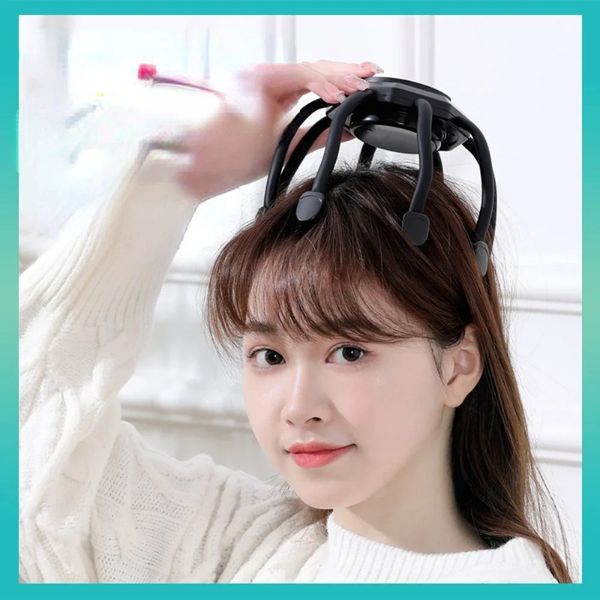 Instrumento de masaje de cuero cabelludo de Massager de cabecera de cabeza con Bluetooth Music Vibration para relajarse;Alivio del estrés mejorar el sueño