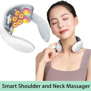 Masajeador de cabeza Masajeador de cuello portátil Masajeador inteligente con terapia de pulso TENS Equipo de enfermería para aliviar el dolor de cuello y hombros Cuidado de la salud 230614