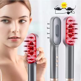 Head Massager RF Laser Haargroei Kam EMS Electirc Hoofdhuid Voor LED voor Verlies Behandeling Massage Tool Beauty 230728