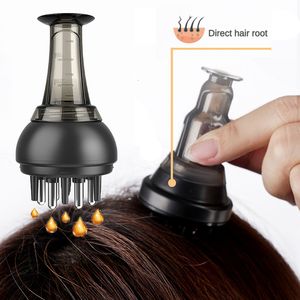 Masseur de tête Masseur de cuir chevelu Applicateur Peigne liquide pour la croissance des cheveux Sérum Huile Nourrir Mini Portable Racines de cheveux Massage Médecine Peigne 230926