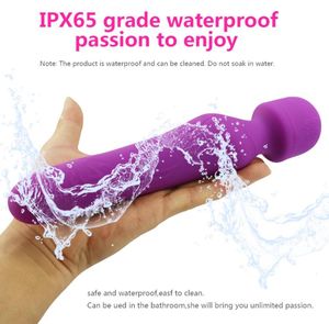 Masseur de tête en silicone, baguettes puissantes, 10 modes de vibration, USB, gros massage, vibrateurs magiques pour les jambes arrière, sport, récupération 3338127