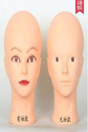 Tête modèle maquillage et beauté formation tête Mannequin têtes chauve PVC couleur de la peau haute qualité Rubber6006767