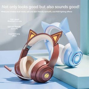 Op het hoofd gemonteerde e-sports game cat ear draadloze bluetooth headset HKD230809