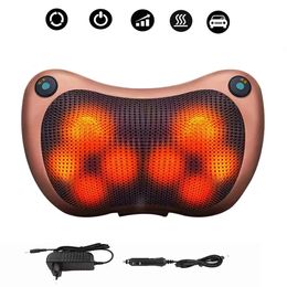 Masseur de cou de tête voiture maison Massage Cervical Shiatsu dos taille corps électrique multifonctionnel oreiller coussin 240309