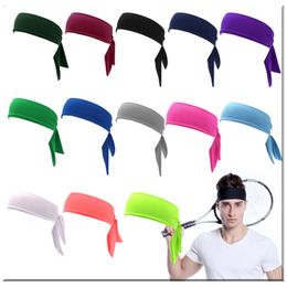 Head Tie Back Diadema Deportes Diadema Banda para el sudor Banda para el cabello para hombres Mujeres