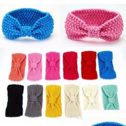 Bandeau à la mode Enfants Bohemia tricot en tricot Kids Turban Turban Tricoting Wool Cloghet Eargers For Baby Girls Drop Living Hair P P OT25H