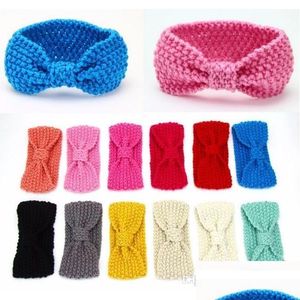 Bandeau à la mode Enfants Bohemia tricot en tricot Kids Turban Turban Tricoting Wool Cloghet Eargers For Baby Girls Drop Living Hair P P OT25H