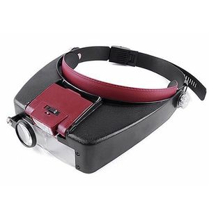 Hoofdband Vergrootglas LED Lichtkop Lamp Vergrootglas Juwelier Loupe met LED-verlichting 1.5x 3 x 8.5x 10x