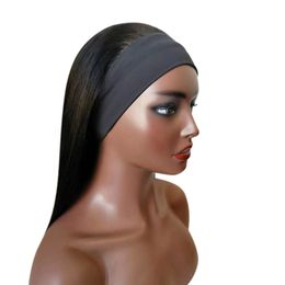 Bandeau perruque vierge brésilienne cheveux humains droite vague de corps perruques bouclées profondes 12-32 pouces pour les femmes noires